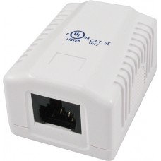 1 Port SMB With Cat5e Jack 1-Port Surface Mount Pull Box Biscuit