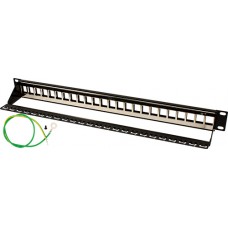 24 Port 1U Blank Patch Panel with Ground