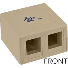 2 Port Surface Mount Box (Biscuit)