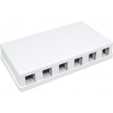 6 Port Surface Mount Pull Box No Jack Universal Biscuit