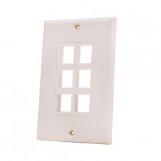 6 Port Wall Plate Decorative Type
