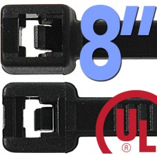 Cable Ties 8" 50Lb Black-100 Pack