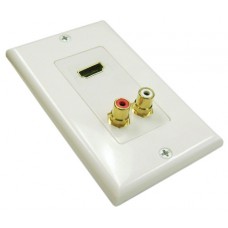HDMI + 2Xrca Decorative Wall Plate