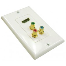 HDMI + 3Xrca Decorative Wall Plate