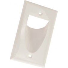 Single Gang Feedthrough Recessed Wall Plate