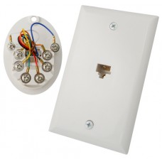 RJ45 Flush Mount Wall Plate White